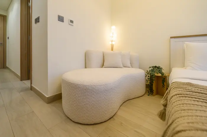Boucle lounge seating