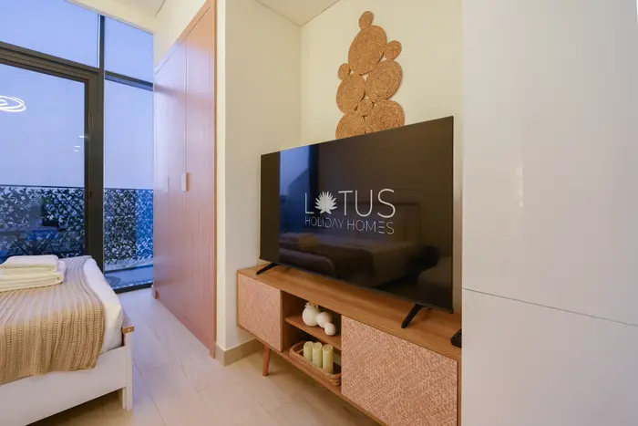 Smart TV corner and bed